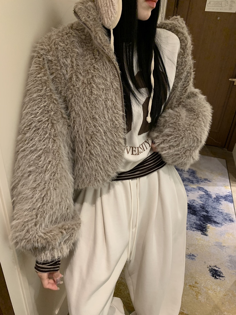 BADCALM韓國代購㊣女士新款人氣休閑真品25秋冬時尚短款大衣BADCALM短款大衣