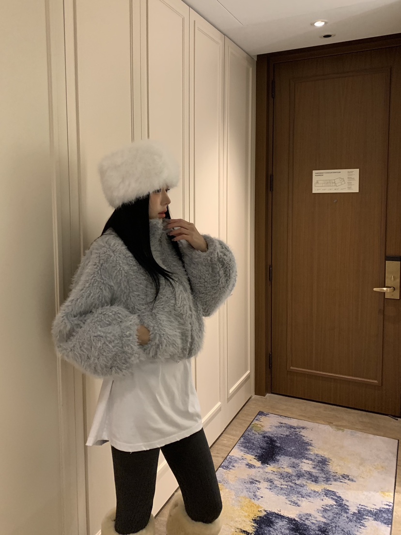 BADCALM韓國代購㊣女士新款人氣休閑真品25秋冬時尚短款大衣BADCALM短款大衣