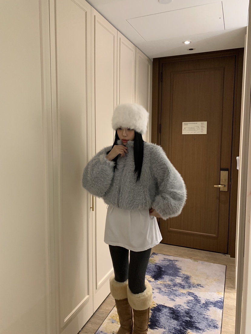 BADCALM韓國代購㊣女士新款人氣休閑真品25秋冬時尚短款大衣BADCALM短款大衣