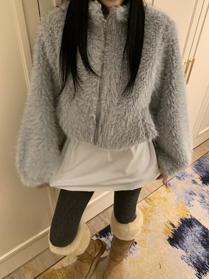 BADCALM韓國代購㊣女士新款人氣休閑真品25秋冬時尚短款大衣BADCALM短款大衣