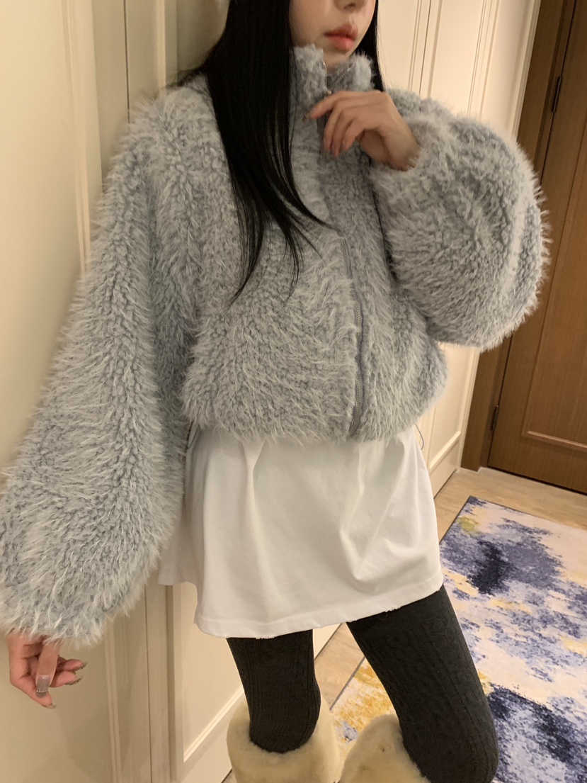 BADCALM韓國代購㊣女士新款人氣休閑真品25秋冬時尚短款大衣BADCALM短款大衣