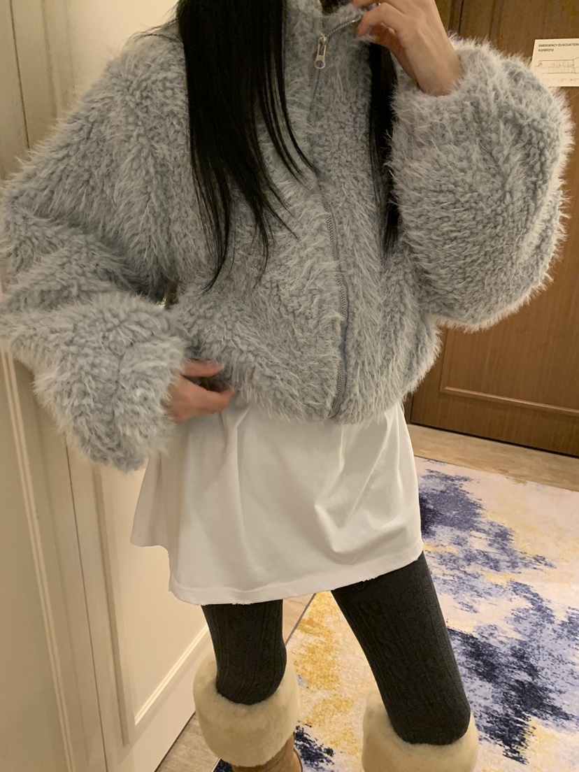 BADCALM韓國代購㊣女士新款人氣休閑真品25秋冬時尚短款大衣BADCALM短款大衣