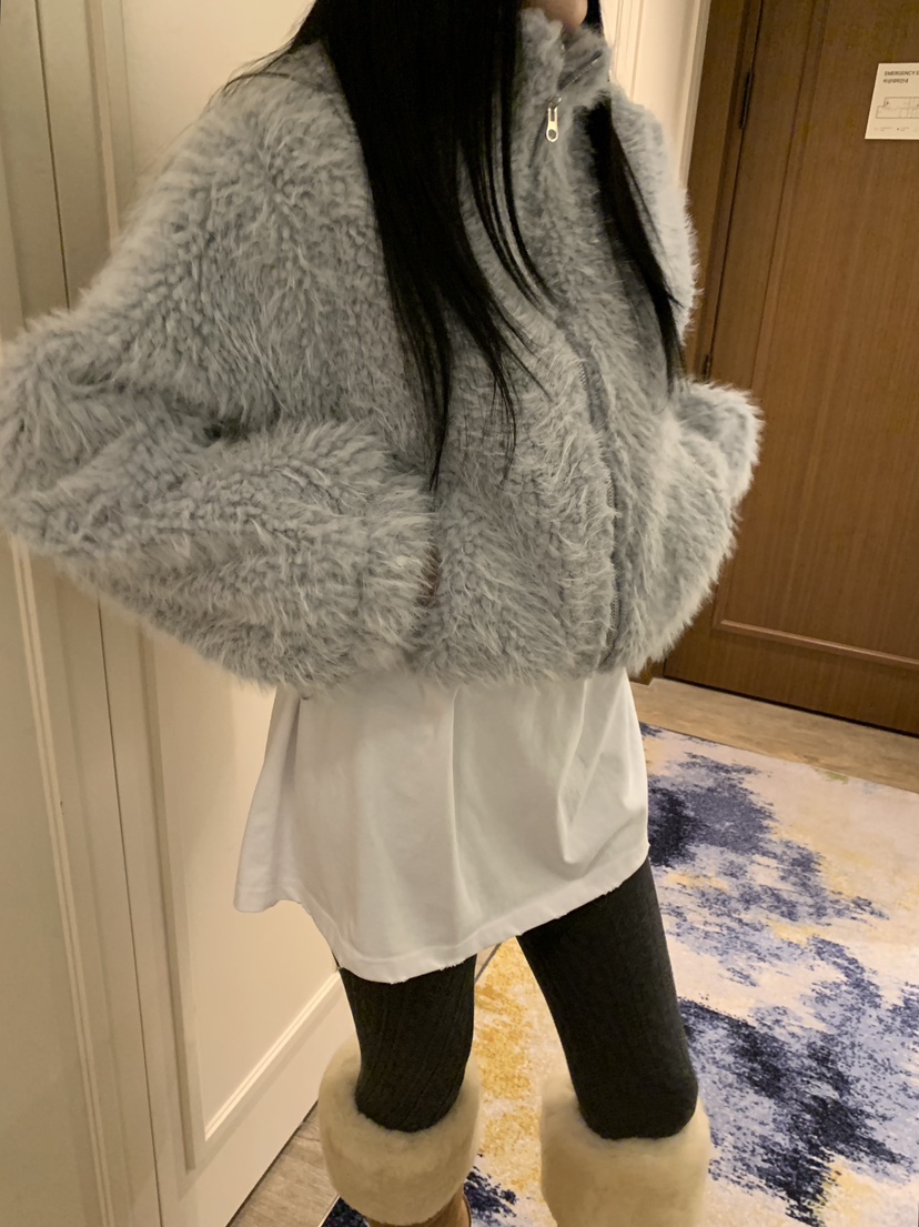 BADCALM韓國代購㊣女士新款人氣休閑真品25秋冬時尚短款大衣BADCALM短款大衣