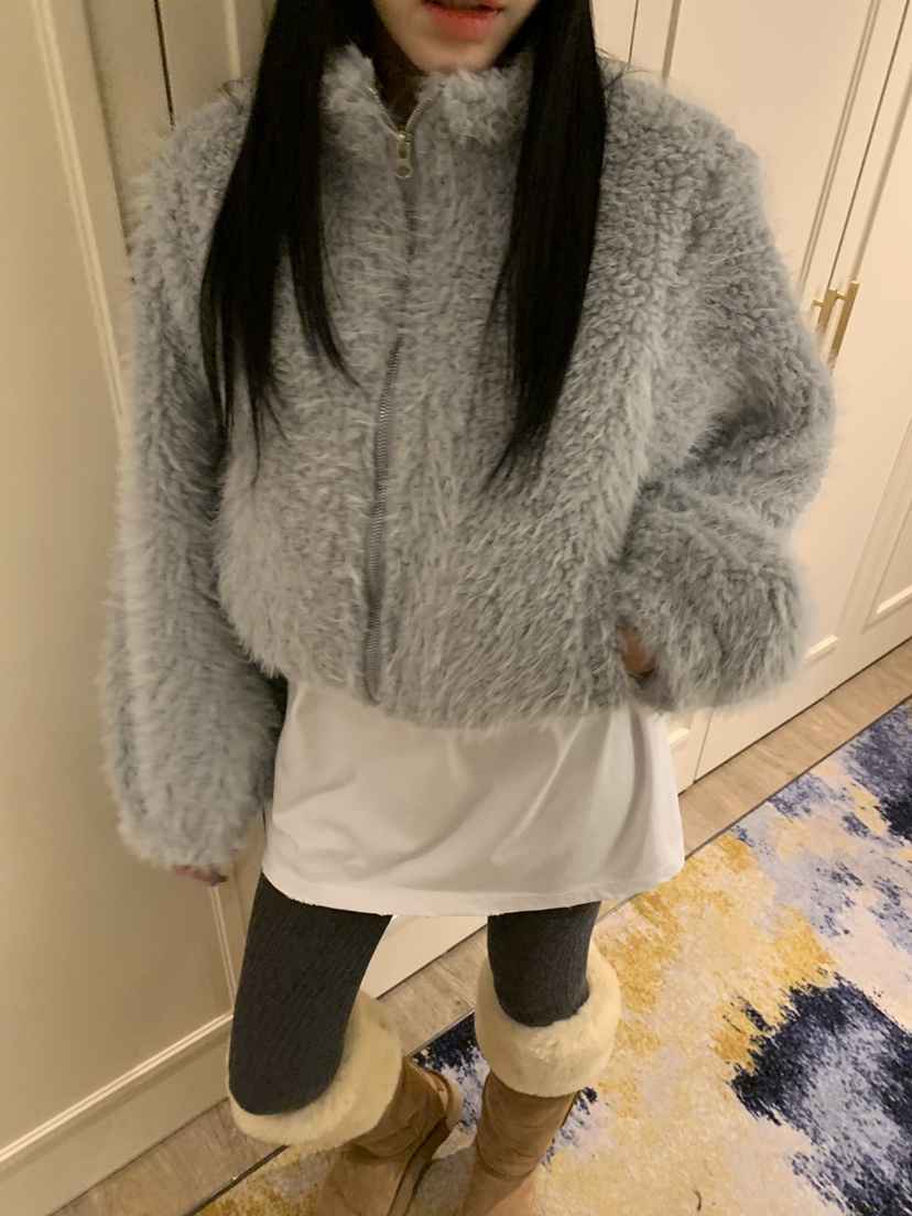 BADCALM韓國代購㊣女士新款人氣休閑真品25秋冬時尚短款大衣BADCALM短款大衣