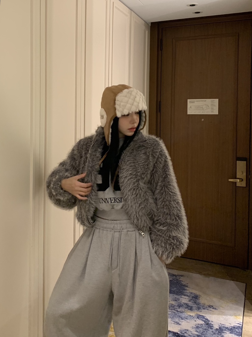 BADCALM韓國代購㊣女士新款人氣休閑真品25秋冬時尚短款大衣BADCALM短款大衣