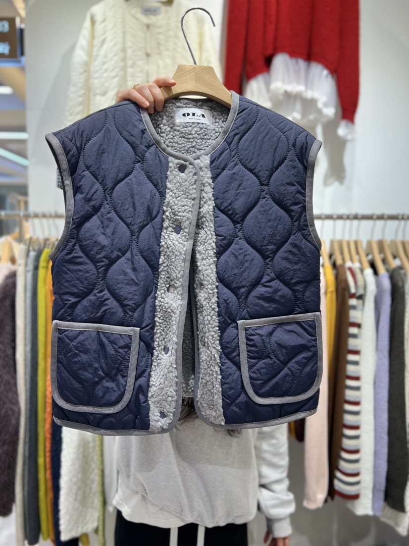 OLA東大門㊣直郵女裝新款時尚人氣職業真品休閑25秋冬推薦馬甲mellor/OLA馬甲圖色5