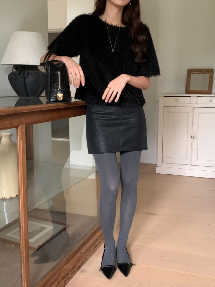 CALLIT韓國直郵㊣女裝新品人氣職業時尚熱賣25秋冬短裙皮革CALLIT短裙