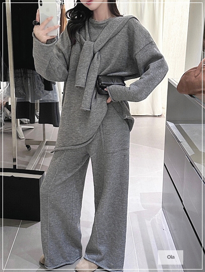 OLA東大門㊣直郵女裝新款熱賣推薦真品休閑25秋冬套裝三件套mellor/OLA套裝