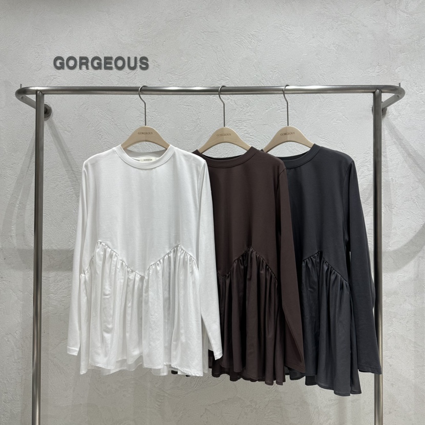 GORGEOUS東大門㊣代購女裝新品推薦人氣職業休閑真品長袖T恤GORGEOUS長袖T恤