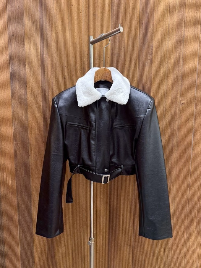 2TWO MOON東大門㊣直郵女裝新款真品25秋冬夾克含腰帶短款2TWO MOON夾克圖色2