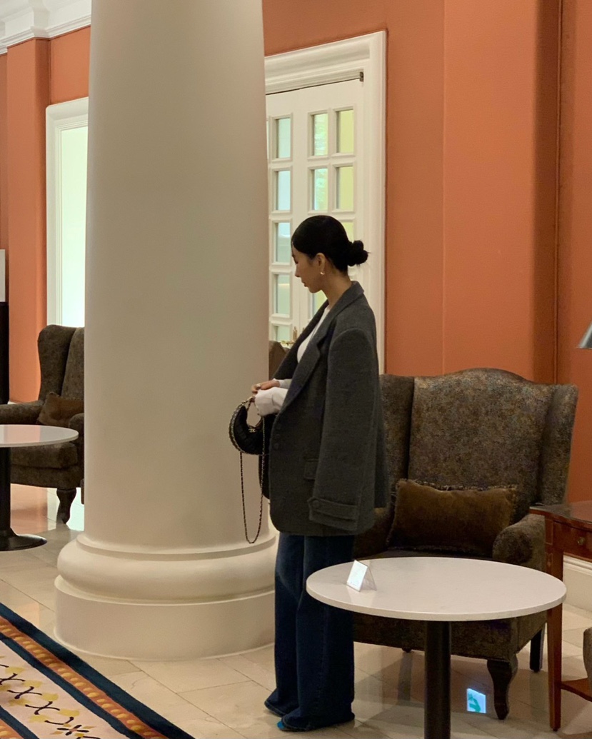 REVE CITE-L東大門㊣代購女裝新品時尚休閑熱賣人氣夾克羊毛REVE CITE夾克