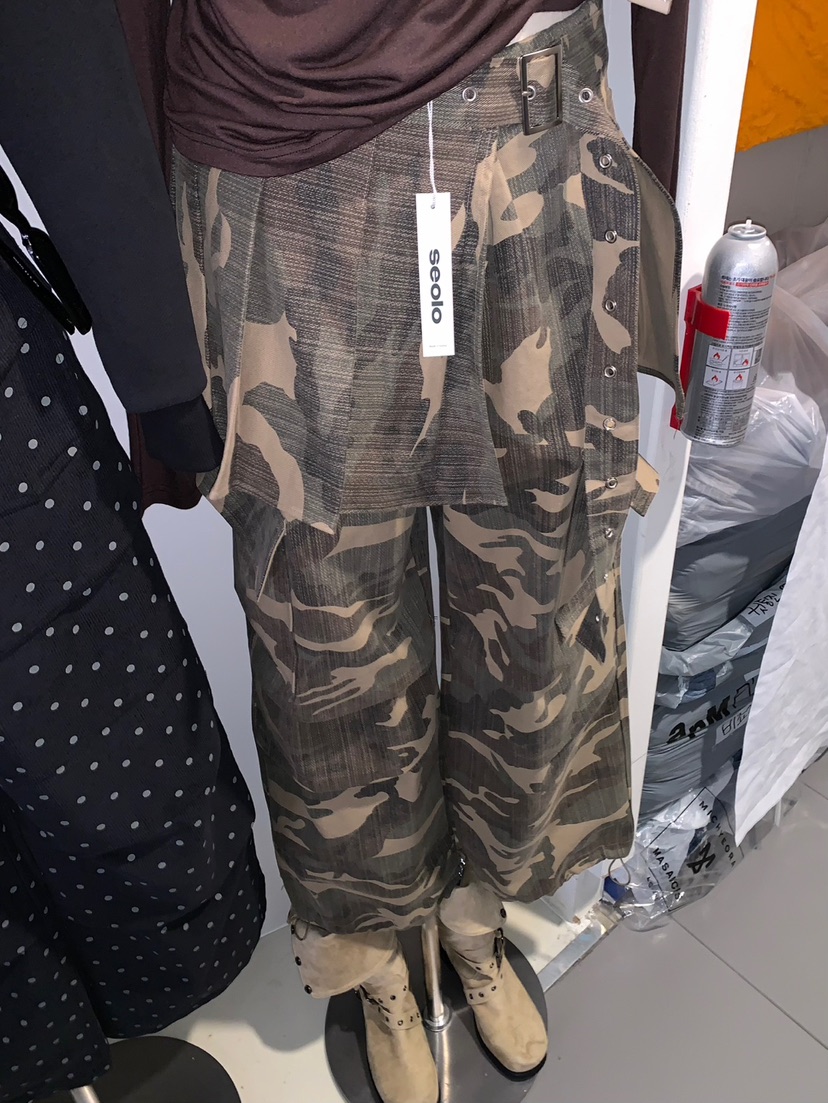 SEOLO韓國直郵㊣女士新品人氣25秋冬推薦真品休閑職業套裝迷彩Seolo seoul套裝