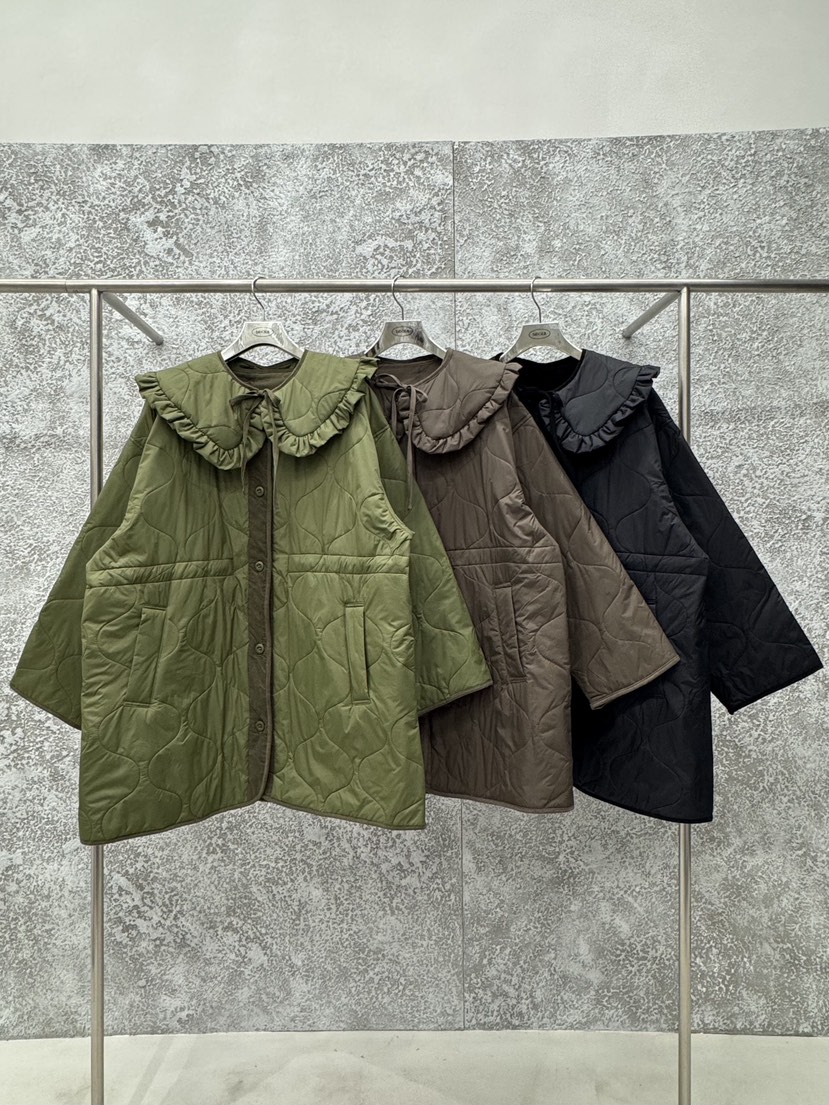 BADCALM東大門㊣代購女裝新品職業25秋冬真品休閑熱賣長款棉服BADCALM長款棉服