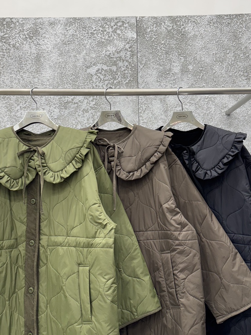 BADCALM東大門㊣代購女裝新品職業25秋冬真品休閑熱賣長款棉服BADCALM長款棉服