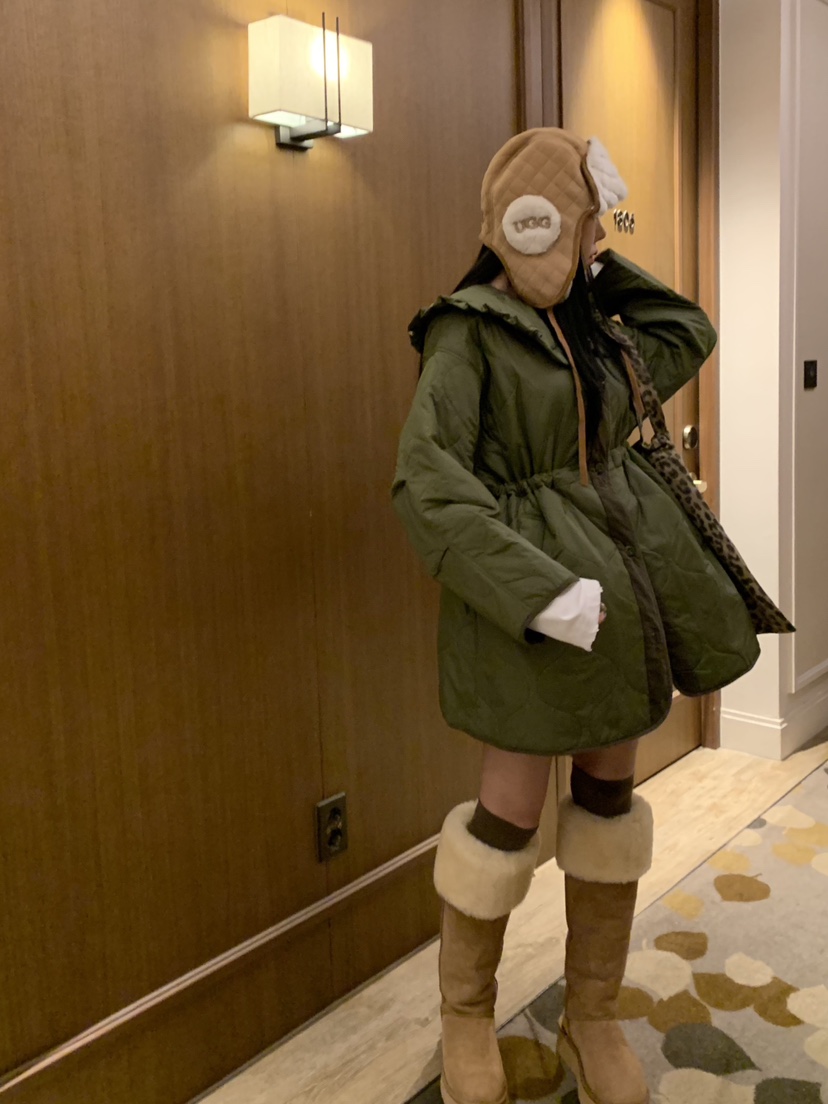 BADCALM東大門㊣代購女裝新品職業25秋冬真品休閑熱賣長款棉服BADCALM長款棉服