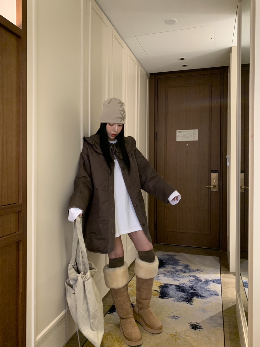 BADCALM東大門㊣代購女裝新品職業25秋冬真品休閑熱賣長款棉服BADCALM長款棉服