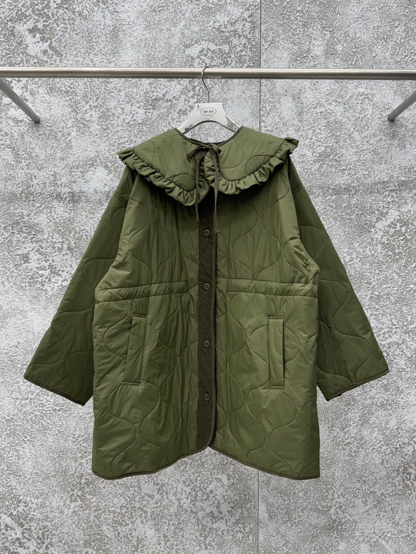 BADCALM東大門㊣代購女裝新品職業25秋冬真品休閑熱賣長款棉服BADCALM長款棉服