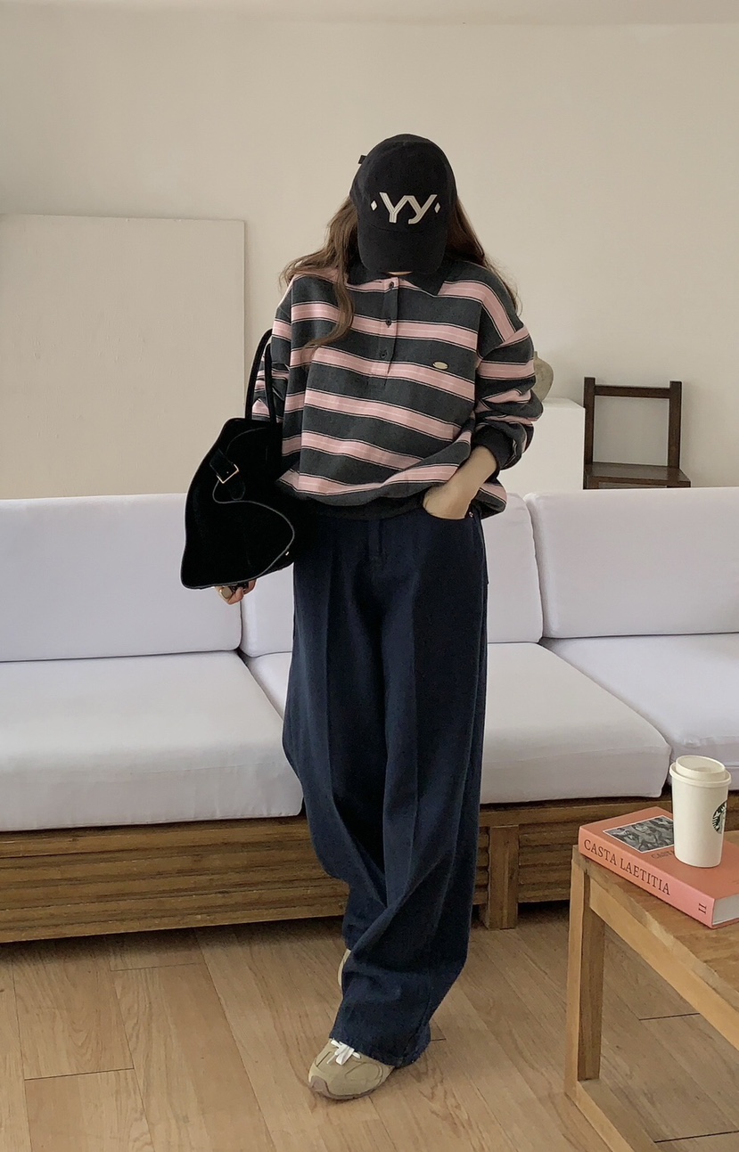 FORMSTUDIO韓國代購㊣女士新品25秋冬熱賣休閑休閑褲人字紋FORMSTUDIO休閑褲