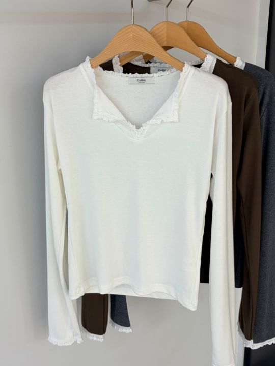 CALLIT韓國代購㊣女裝新款休閑25秋冬時尚人氣職業真品長袖T恤CALLIT長袖T恤