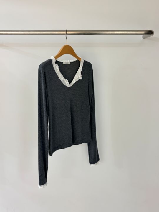 CALLIT韓國代購㊣女裝新款休閑25秋冬時尚人氣職業真品長袖T恤CALLIT長袖T恤圖色2