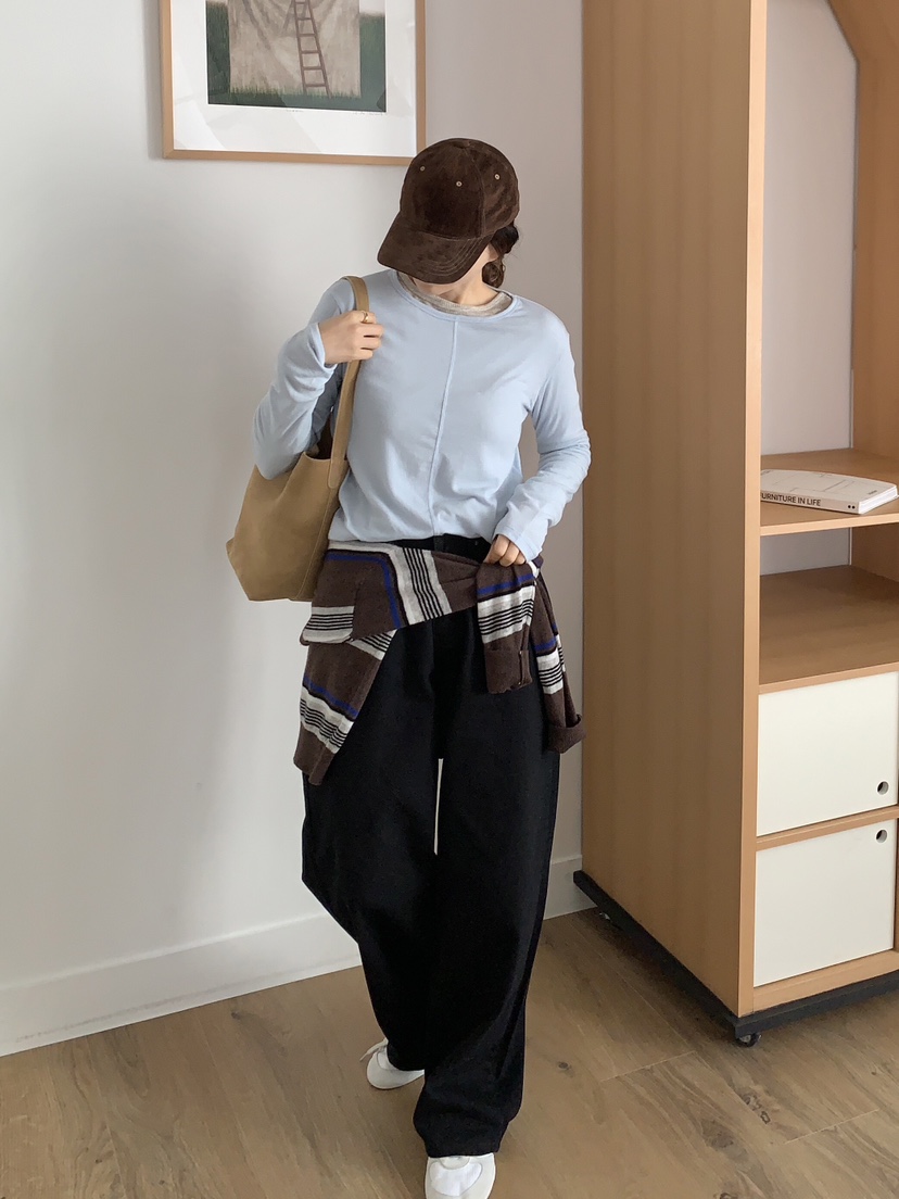 FORMSTUDIO韓國直郵㊣女士新款真品推薦休閑熱賣職業長袖T恤FORMSTUDIO長袖T恤