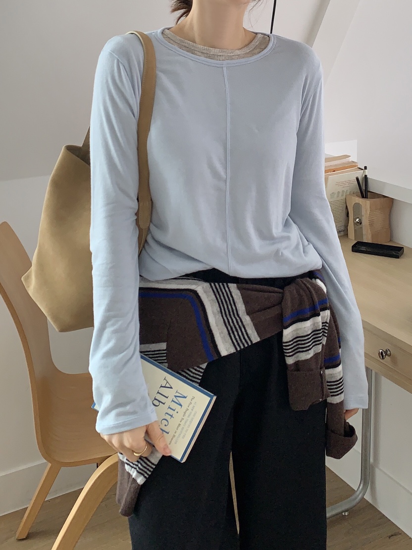 FORMSTUDIO韓國直郵㊣女士新款真品推薦休閑熱賣職業長袖T恤FORMSTUDIO長袖T恤