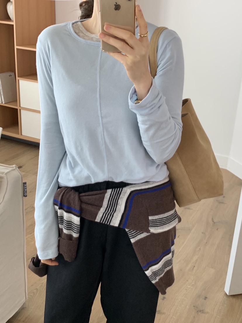 FORMSTUDIO韓國直郵㊣女士新款真品推薦休閑熱賣職業長袖T恤FORMSTUDIO長袖T恤