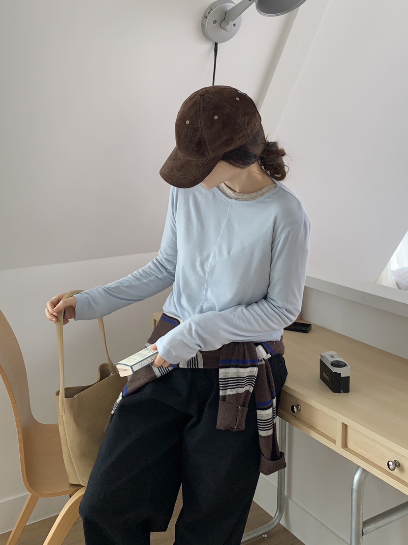 FORMSTUDIO韓國直郵㊣女士新款真品推薦休閑熱賣職業長袖T恤FORMSTUDIO長袖T恤