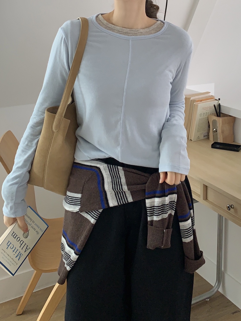 FORMSTUDIO韓國直郵㊣女士新款真品推薦休閑熱賣職業長袖T恤FORMSTUDIO長袖T恤