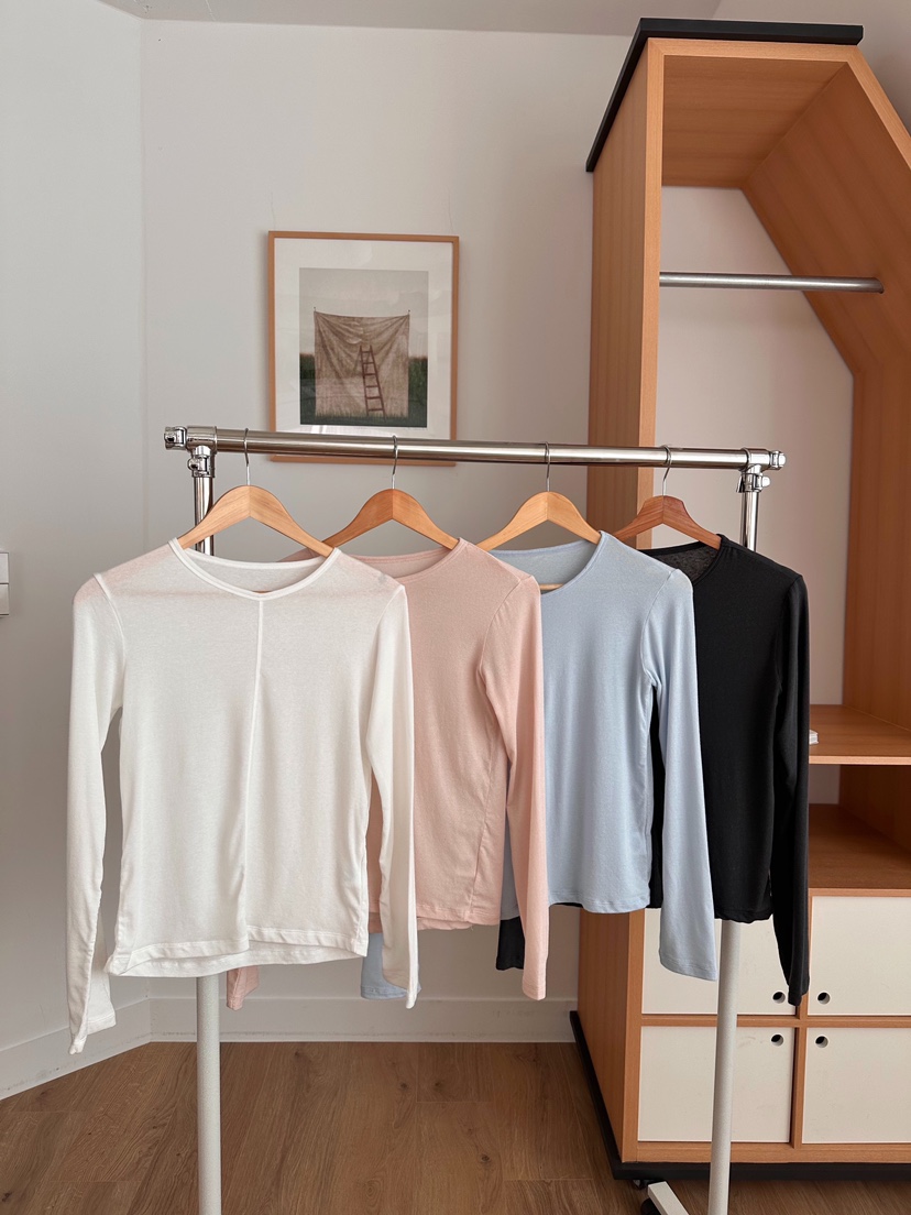 FORMSTUDIO韓國直郵㊣女士新款真品推薦休閑熱賣職業長袖T恤FORMSTUDIO長袖T恤圖色2左二色