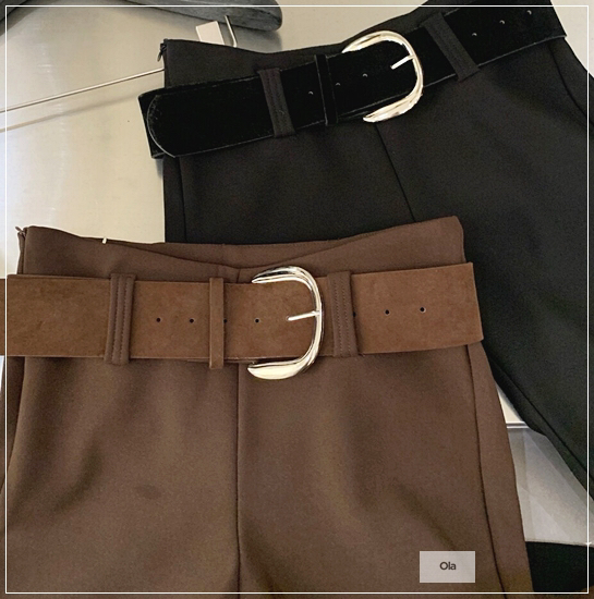 OLA東大門㊣直郵女裝新品推薦真品25秋冬熱賣休閑休閑褲含腰帶mellor/OLA休閑褲