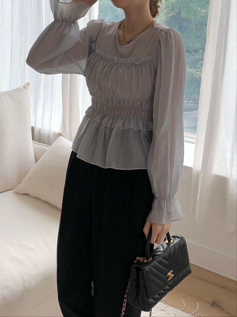 CRONG韓國直郵㊣女裝新款時尚推薦人氣真品休閑熱賣襯衫蕾絲衫CRONG襯衫/蕾絲衫