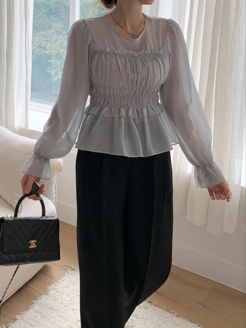 CRONG韓國直郵㊣女裝新款時尚推薦人氣真品休閑熱賣襯衫蕾絲衫CRONG襯衫/蕾絲衫