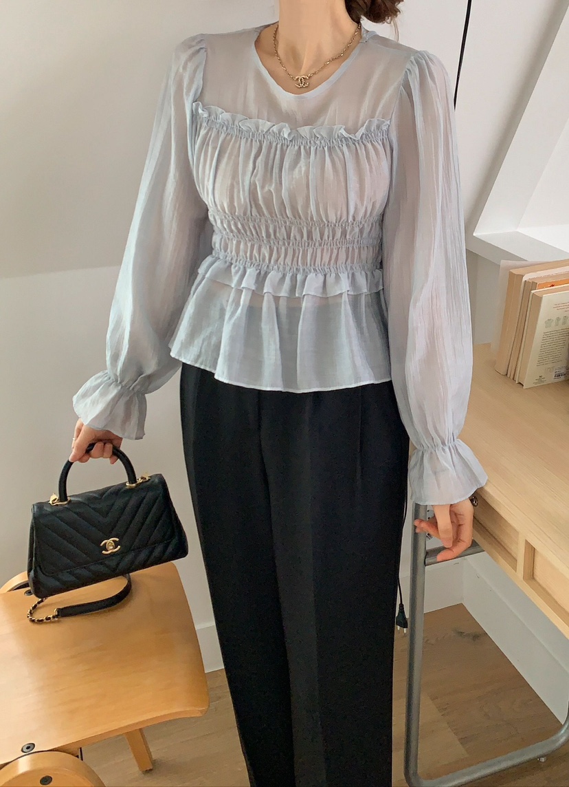 CRONG韓國直郵㊣女裝新款時尚推薦人氣真品休閑熱賣襯衫蕾絲衫CRONG襯衫/蕾絲衫