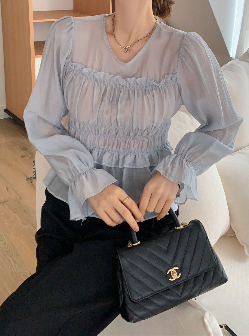 CRONG韓國直郵㊣女裝新款時尚推薦人氣真品休閑熱賣襯衫蕾絲衫CRONG襯衫/蕾絲衫