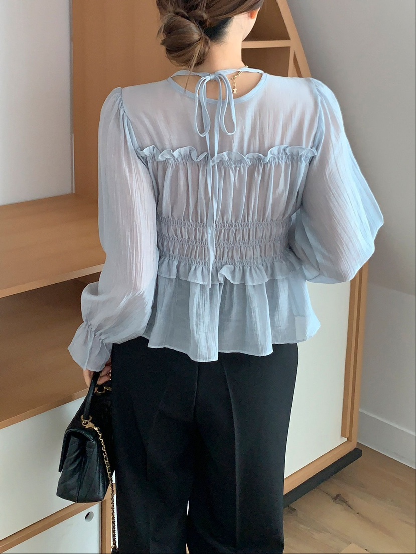 CRONG韓國直郵㊣女裝新款時尚推薦人氣真品休閑熱賣襯衫蕾絲衫CRONG襯衫/蕾絲衫