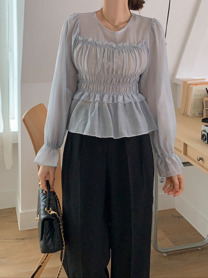 CRONG韓國直郵㊣女裝新款時尚推薦人氣真品休閑熱賣襯衫蕾絲衫CRONG襯衫/蕾絲衫