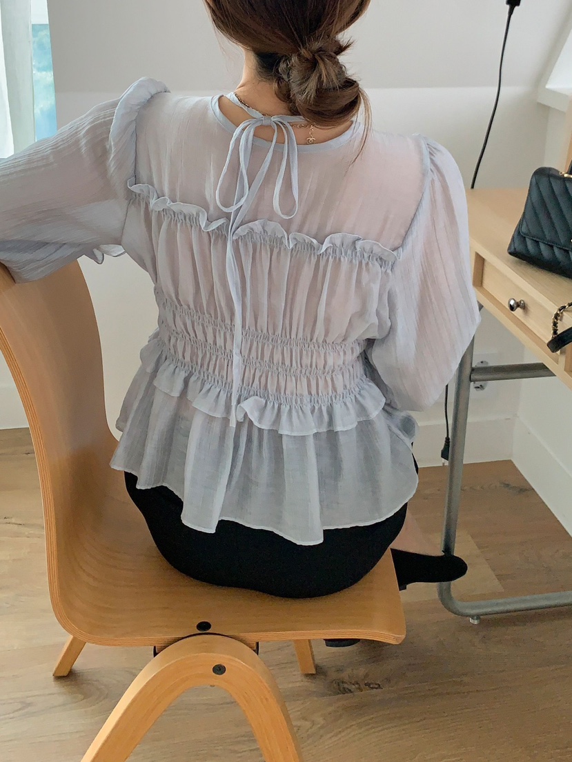 CRONG韓國直郵㊣女裝新款時尚推薦人氣真品休閑熱賣襯衫蕾絲衫CRONG襯衫/蕾絲衫