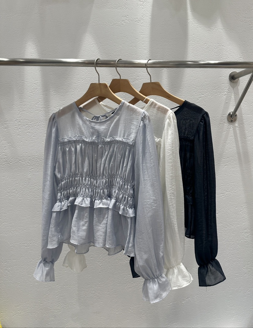 CRONG韓國直郵㊣女裝新款時尚推薦人氣真品休閑熱賣襯衫蕾絲衫CRONG襯衫/蕾絲衫圖色3左三色