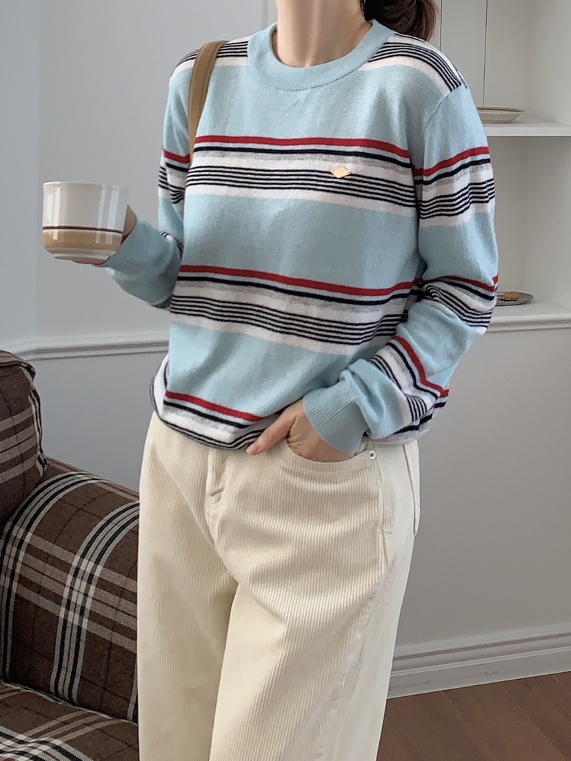 FORMSTUDIO韓國代購㊣女士新款人氣真品推薦針織衫單排扣圓領FORMSTUDIO針織衫