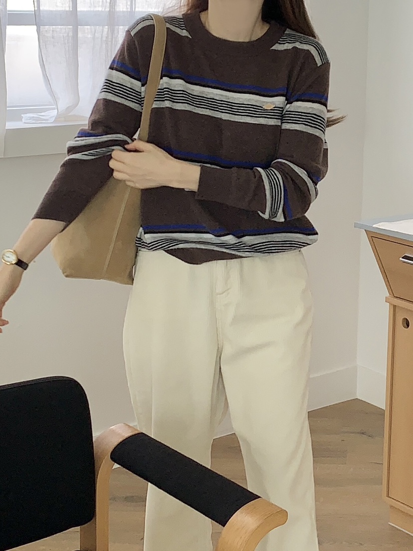 FORMSTUDIO韓國代購㊣女士新款人氣真品推薦針織衫單排扣圓領FORMSTUDIO針織衫