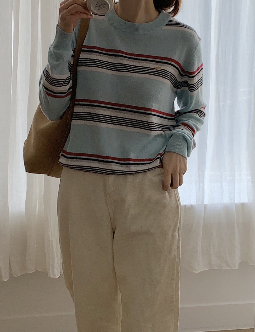 FORMSTUDIO韓國代購㊣女士新款人氣真品推薦針織衫單排扣圓領FORMSTUDIO針織衫