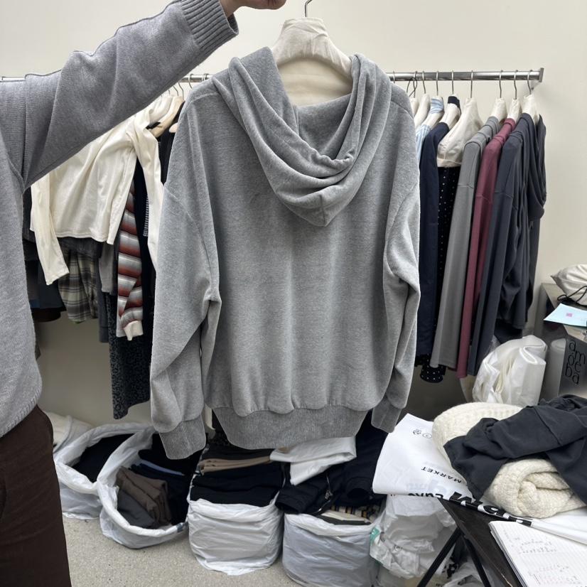 AMOEBA東大門㊣實拍女裝新款25秋冬真品熱賣推薦衛衣拉鏈復古AMOEBA衛衣