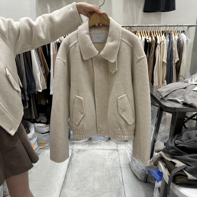 G.I-L東大門㊣實拍女士新款熱賣休閑推薦25秋冬時尚短款大衣G.I-L短款大衣