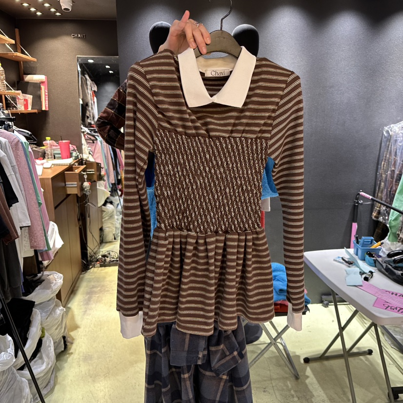 CHAVI東大門㊣直郵女士新品推薦人氣真品熱賣25秋冬長袖T恤CHAVI長袖T恤