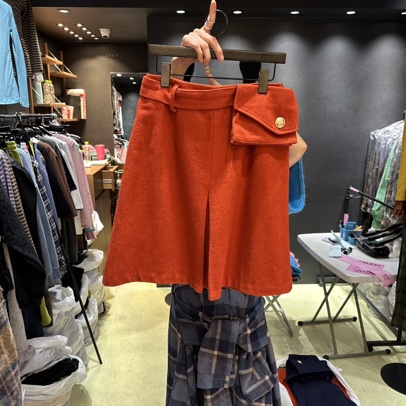 CHAVI東大門㊣代購女裝新品人氣真品推薦休閑半身裙中短裙含包CHAVI半身裙/中短裙