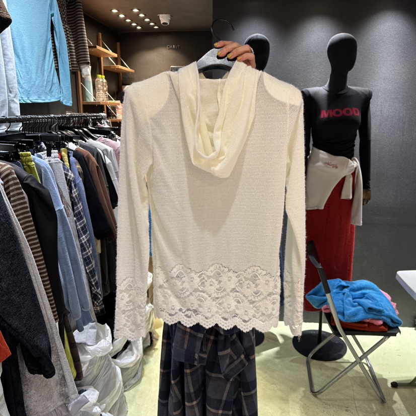 CHAVI韓國直郵㊣女裝新款時尚25秋冬推薦職業休閑熱賣人氣衛衣CHAVI衛衣