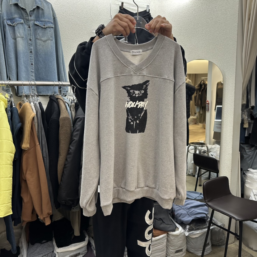 MAGOT韓國代購㊣女士新款真品人氣推薦時尚休閑熱賣衛衣加絨IIIΛGOT/MAGOT衛衣圖色2