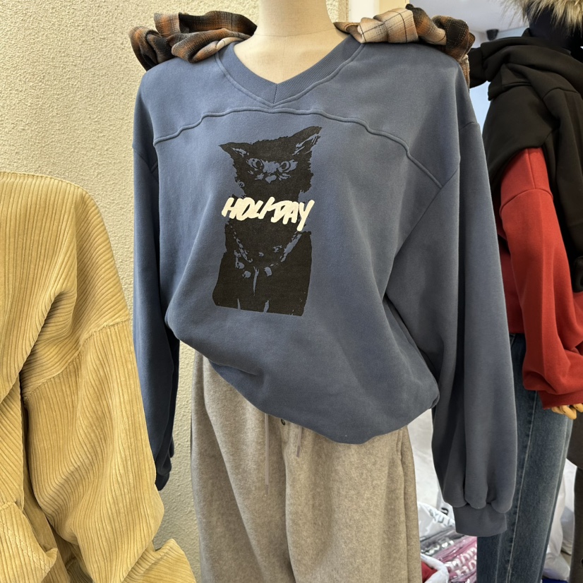 MAGOT韓國代購㊣女士新款真品人氣推薦時尚休閑熱賣衛衣加絨IIIΛGOT/MAGOT衛衣圖色3