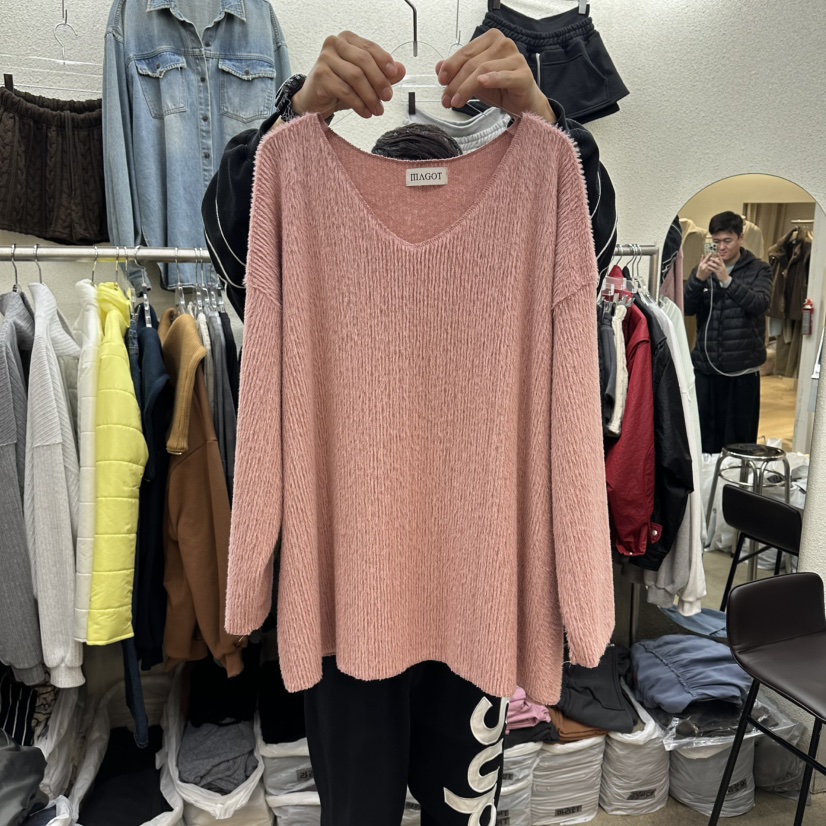 MAGOT東大門㊣代購女裝新品時尚人氣真品針織衫不含腰帶兔子IIIΛGOT/MAGOT針織衫圖色2